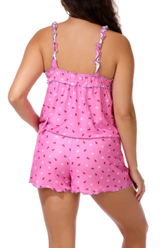 Thumbnail 2: Madden Girl Juniors 2 Pc Pajama Shorts Set  