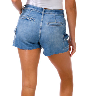 Thumbnail 2: VERVET Juniors Cargo Denim Shorts  