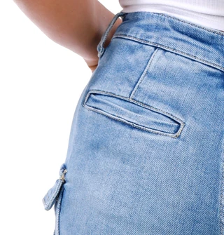 Thumbnail 4: VERVET Juniors Cargo Denim Shorts  