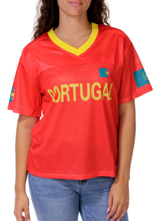 Thumbnail 1: FREE KISSES Juniors Portugal Soccer Jersey 