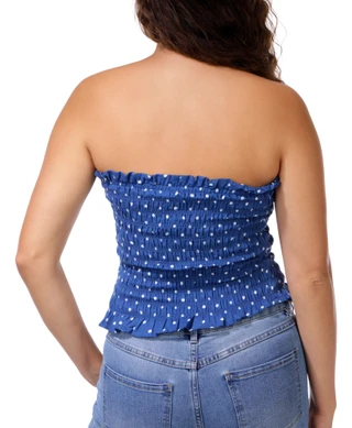 Thumbnail 2: April Kiss Juniors Polka Dot Smocked Tube Top 