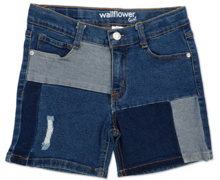 Thumbnail 1: Wallflower Girl Patchwork Denim Shorts 