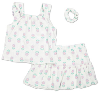 Thumbnail 2: Little Lass Little Girls 3 Pc Skort Set 