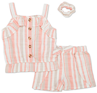Thumbnail 1: Little Lass Little Girls 3 Pc Shorts Set 