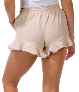 Thumbnail 2: Derek Heart Juniors Solid Ruffle Hem Shorts  