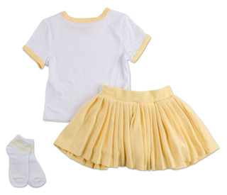 Thumbnail 2: Lucky You Girls 2 Pc Pleated Skort Set with Socks 