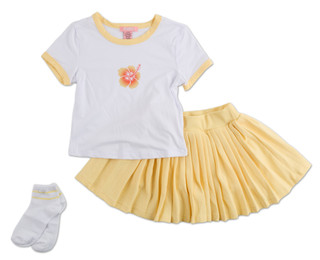 Thumbnail 1: Lucky You Girls 2 Pc Pleated Skort Set with Socks 
