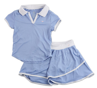 Thumbnail 1: RBX Girls 2 Pc Collared Skort Set 