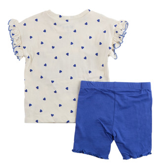 Thumbnail 2: Disney Girls 2 Pc Stitch Ruffled Biker Shorts Set 