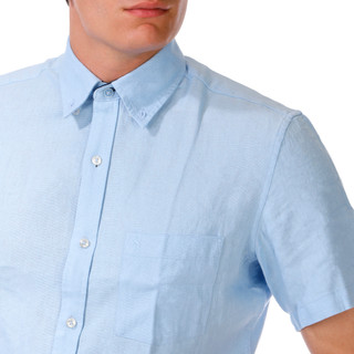 Thumbnail 4: TAILORBYRD Men's Short Sleeve Linen Button Down Shirt 