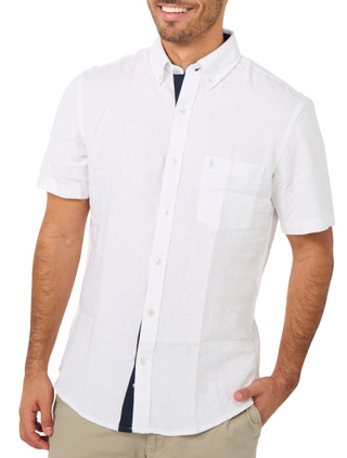 Thumbnail 1: TAILORBYRD Men's Short Sleeve Linen Button Down Shirt 