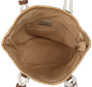 Thumbnail 2: Sun N' Sand Blue Paper Straw Shoulder Tote Bag 