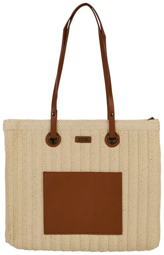 Thumbnail 1: Sun N' Sand Natural Paper Straw Shoulder Tote Bag 