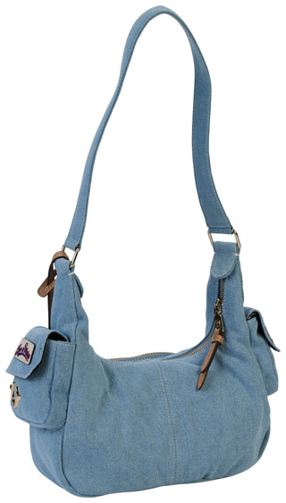 Thumbnail 3: True Religion Logo Patch Denim Hobo Bag 