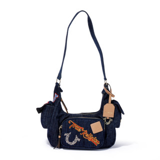 Thumbnail 1: True Religion Logo Patch Denim Hobo Bag 