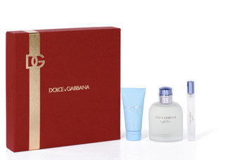 Thumbnail 1: Dolce & Gabbana Men's Light Blue Pour Homme 3 Piece Set 4.3 oz 