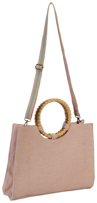 Thumbnail 2: America & Beyond Tropical Pink Flamingo Tote Bag 