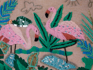 Thumbnail 3: America & Beyond Tropical Pink Flamingo Tote Bag 