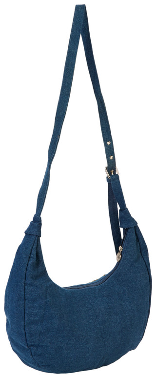 Thumbnail 3: America & Beyond Denim Floral Embellished Hobo Bag 