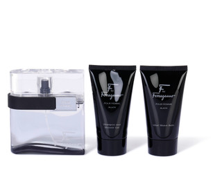 Thumbnail 2: FERRAGAMO Men's Black Eau De Toilette 3 Piece Set 3.4 oz 