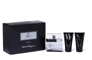 Thumbnail 1: FERRAGAMO Men's Black Eau De Toilette 3 Piece Set 3.4 oz 