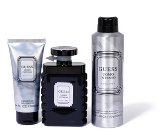 Thumbnail 4: Guess Men's Uomo Intenso Eau De Toilette 4 Piece Set 3.4 oz with Travel Bag 
