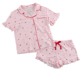 Thumbnail 1: Paris Hilton Girls 2 Pc Pajama Shorts Set 