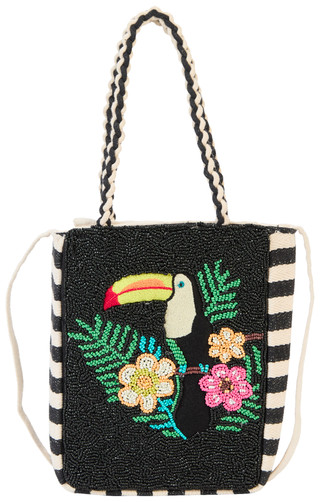 Thumbnail 1: Lulu Beaded Toucan Crossbody Bag 