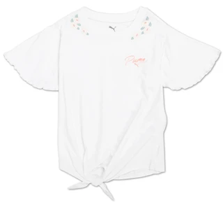 Thumbnail 1: Puma Girls Front Tie Short Sleeve Tee 