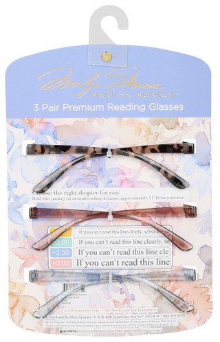 Thumbnail 2: Marilyn Monroe 3 Pk Premium Reading Glasses 