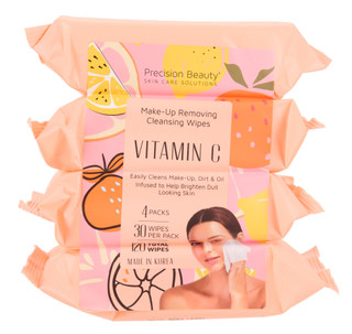 Thumbnail 1: Precision Beauty 4 Pk Vitamin C Make Up Cleansing Wipes 