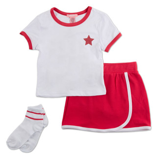 Thumbnail 1: Lucky You Girls 2 Pc Skort Set with Socks 