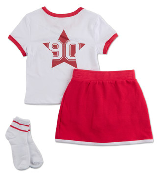 Thumbnail 2: Lucky You Girls 2 Pc Skort Set with Socks 