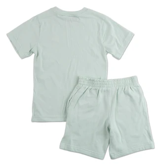 Thumbnail 2: New Balance Boys 2 Pc Logo T ee Fleece Shorts Set 