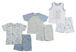 Thumbnail 1: Liam & James Toddler Boys 6 Pc Shorts Sets 