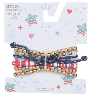 Thumbnail 2: Capelli New York 7 Pk Beaded Americana Bracelet Set 