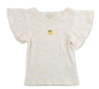 Thumbnail 1: Jessica Simpson Girls Ribbed Lace Trimmed Print Top 