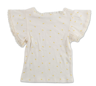 Thumbnail 2: Jessica Simpson Girls Ribbed Lace Trimmed Print Top 