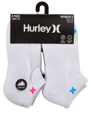 Thumbnail 1: Hurley Women's 8 Pk Low Cut Socks 