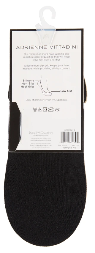 Thumbnail 2: ADRIENNE VITTADINI Women's 6 Pk Microfiber Sneaker Liners with Gel 