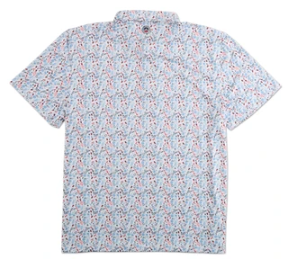 Thumbnail 2: FLAG & ANTHEM Big Men's Americana BBQ Performance Polo 