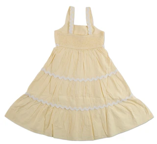 Thumbnail 2: JAPNA Little Girls Smocked Ric Rac Swing Dress 
