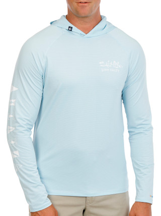 Thumbnail 2: Salt Life Men's Long Sleeve Hooded Performance Shirt 