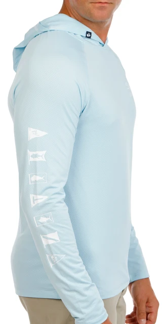Thumbnail 3: Salt Life Men's Long Sleeve Hooded Performance Shirt 