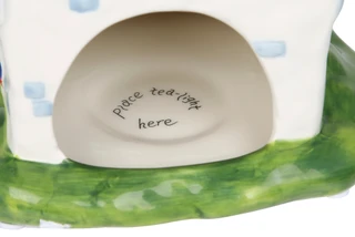 Thumbnail 2: BLUE SKY 9 In Betsy Mouse Bakery Ceramic Candle House 
