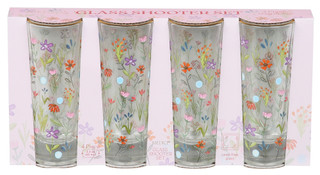 Thumbnail 1: MEDICI 4 Pk Floral Shot Glass Set 