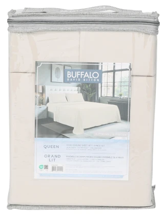 Thumbnail 3: Buffalo David Bitton Queen 4 Pc Solid Cooling Sheet Set 