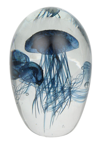 Thumbnail 1: Gerson International  6 In Handblown Glass Jellyfish 