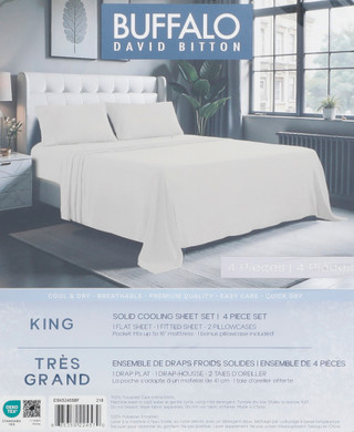 Thumbnail 2: Buffalo David Bitton 4 Pc Washed Linen Cooling Sheet Set 