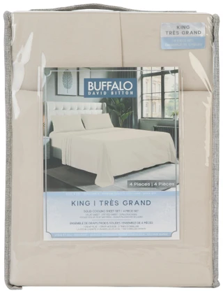Thumbnail 1: Buffalo David Bitton 4 Pc Washed Linen Cooling Sheet Set 